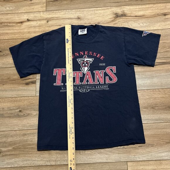 VTG 2000 Lee Sport Tennessee Titans Graphic Shirt LARGE Navy Blue Football NFL - Picture 6 of 11